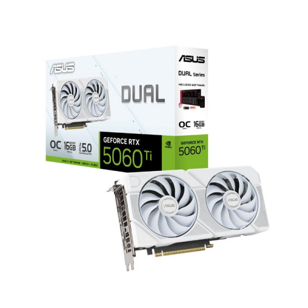 Vga Asus Dual RTX 5060Ti White OC Edition 16Gb GDDR7